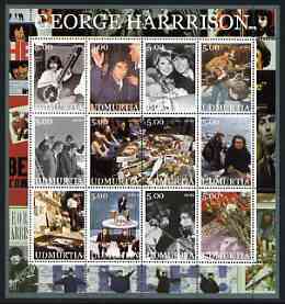 Udmurtia Republic 2002 George Harrison #2 perf sheetlet containing set of 12 values unmounted mint