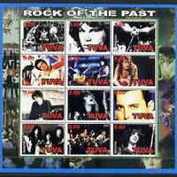 Touva 2002 Rock of the Past #1 perf sheetlet containing set of 12 values unmounted mint