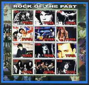 Touva 2002 Rock of the Past #1 perf sheetlet containing set of 12 values unmounted mint