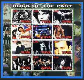 Touva 2002 Rock of the Past #1 perf sheetlet containing set of 12 values unmounted mint