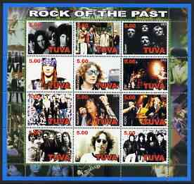 Touva 2002 Rock of the Past #2 perf sheetlet containing set of 12 values unmounted mint