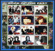 Touva 2002 Rock of the Past #3 perf sheetlet containing set of 12 values unmounted mint