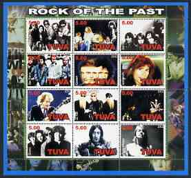 Touva 2002 Rock of the Past #3 perf sheetlet containing set of 12 values unmounted mint