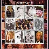 Karakalpakia Republic 2002 Jimmy Carter perf sheetlet containing set of 12 values unmounted mint