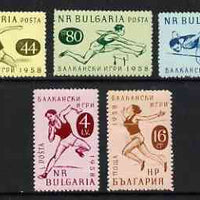 Bulgaria 1958 Balkan Games perf set of 5 unmounted mint, SG 1118-22