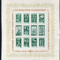 Bulgaria 1953,Medicinal Flowers imperf m/sheet unmounted mint, SG MS931a