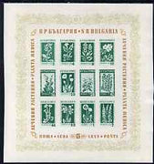 Bulgaria 1953,Medicinal Flowers imperf m/sheet unmounted mint, SG MS931a