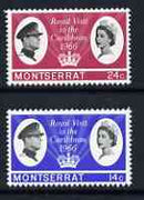 Montserrat 1966 Royal Visit perf set of 2 unmounted mint, SG 183-84