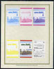 St Vincent - Union Island 1985 Locomotives #3 (Leaders of the World) 5c 'Skye Bogie 4-4-0' set of 7 imperf progressive proof pairs comprising the 4 individual colours plus 2, 3 and all 4 colour composites mounted on special Format……Details Below