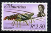 Mauritius 1969-73 Spiny Lobster 2r50 chalky paper (from def set) unmounted mint, SG 397