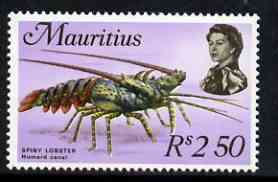 Mauritius 1969-73 Spiny Lobster 2r50 chalky paper (from def set) unmounted mint, SG 397