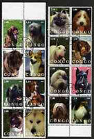 Congo 2002 Dogs #01 perf set of 16 cto used