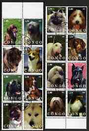 Congo 2002 Dogs #01 perf set of 16 cto used