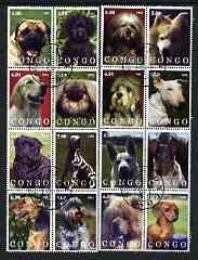 Congo 2002 Dogs #04 perf set of 16 cto used