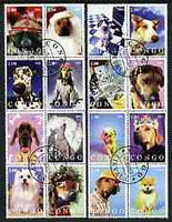 Congo 2003 Dogs #03 perf set of 16 cto used