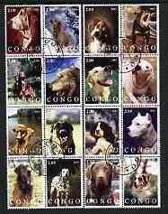 Congo 2003 Dogs #04 perf set of 16 cto used