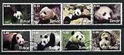 Timor 2003 The Panda perf set of 8 cto used