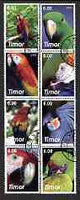 Timor 2003 Parrots perf set of 8 cto used