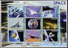 Congo 2002 Concorde & Space perf sheetlet #02 containing set of 9 values cto used