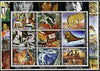 Somalia 2002 Modern Art perf sheetlet containing set of 9 values cto used (Picasso, Chagall & Dali)