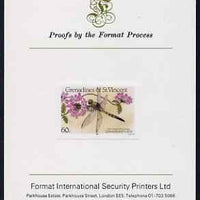 St Vincent - Grenadines 1986 Dragonflies 60c (Lepthemis vesiculosa) imperf proof mounted on Format International proof card