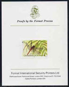 St Vincent - Grenadines 1986 Dragonflies 45c (Brachymesia furcata) imperf proof mounted on Format International proof card