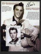 Congo 2002 25th Death Anniversary of Elvis Presley perf souvenir sheet #1 (1955 B&W portrait of Elvis in Tampa) cto used