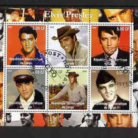 Congo 2002 Elvis Presley perf sheetlet #1 containing set of 6 values cto used