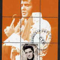 Laos 2000 Elvis Presley perf deluxe sheet #01 (orange background) cto used