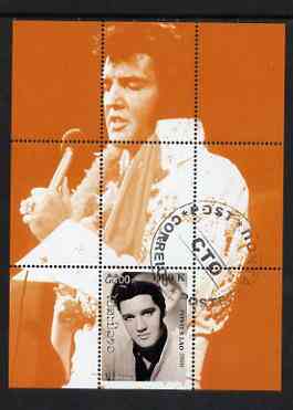 Laos 2000 Elvis Presley perf deluxe sheet #01 (orange background) cto used