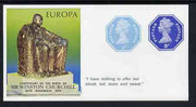 Cinderella - Great Britain 1974 Europa Souvenir Sheet Celebrating Birth of Sir Winston Churchill with 1/2p & 3p octagonal postally valid stamps, with quotation 'I have nothing to offer ...' unmounted mint