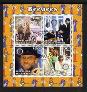 Ivory Coast 2003 The Bee Gees perf sheetlet containing set of 4 values each with Rotary International Logo cto used