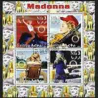 Eritrea 2003 Madonna #1 perf sheetlet containing set of 4 values each with Rotary International Logo cto used