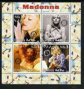 Eritrea 2003 Madonna #2 perf sheetlet containing set of 4 values each with Rotary International Logo cto used