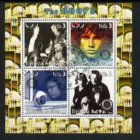 Eritrea 2003 The Doors (pop group) perf sheetlet containing set of 4 values each with Rotary International Logo cto used