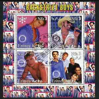 Eritrea 2003 Backstreet Boys perf sheetlet containing set of 4 values each with Rotary International Logo cto used