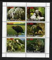 Sierra Leone 1998 Birds of Prey perf sheetlet containing 6 values unmounted mint