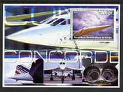 Congo 2002 Concorde perf s/sheet #02 fine cto used