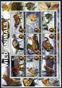 Somalia 2002 Wild Animals perf sheetlet containing set of 9 values (also showing Baden Powell and Scout & Guide Logos) fine cto used
