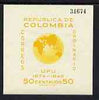 Colombia 1950 75th Anniversary of Universal Postal Union imperf m/sheet (postage - in yellow) unmounted mint, SG MS 728a