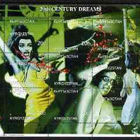 Kyrgyzstan 1999 20th Century Dreams #01 composite perf sheetlet containing 9 values unmounted mint (Maria Callas, Aristotle Onassis & Jackie Kennedy)