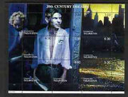 Tadjikistan 1999 20th Century Dreams #02 composite perf sheetlet containing 9 values unmounted mint (Frank Sinatra)