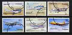 Grenada 1976 Airplanes perf set of 6 fine cto used SG 818-23