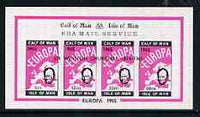Calf of Man 1966 Churchill opt'd on Europa (single portrait on each stamp) imperf m/sheet unmounted mint (Rosen CA39LS)