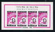 Calf of Man 1966 Churchill opt'd on Europa (single portrait on each stamp) imperf m/sheet unmounted mint (Rosen CA39LS)