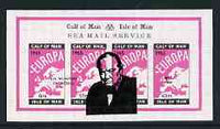 Calf of Man 1966 Churchill opt'd on Europa (large portrait in centre of sheet dated 1874-1964) imperf m/sheet (Rosen CA43LS) unmounted mint