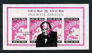 Calf of Man 1966 Churchill opt'd on Europa (large portrait in centre of sheet dated 1874-1964) imperf m/sheet (Rosen CA43LS) unmounted mint
