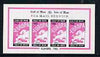 Calf of Man 1965 Europa imperf m/sheet containing 4 values in magenta & black (Rosen CA29LS) unmounted mint