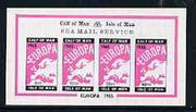 Calf of Man 1965 Europa imperf m/sheet containing 4 values in magenta & black (Rosen CA29LS) unmounted mint