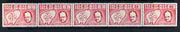 Calf of Man 1967 Churchill & Map def set of 5 (second issue in red) (Rosen CA78-82) unmounted mint